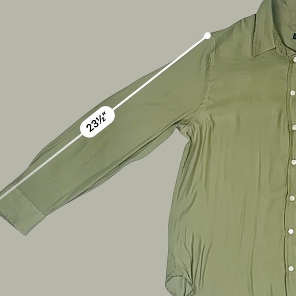 Banana Republic Olive Green Dillon Long Sleeve Button-Up Shirt – Size L - Picture 11 of 15